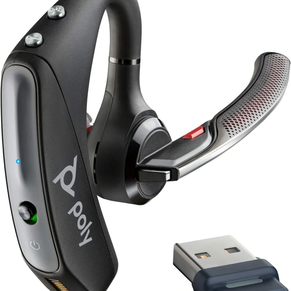 Plantronics Voyager 5200 UC Wireless Headset & Lade-Case (Poly) Einohr-Bluetooth